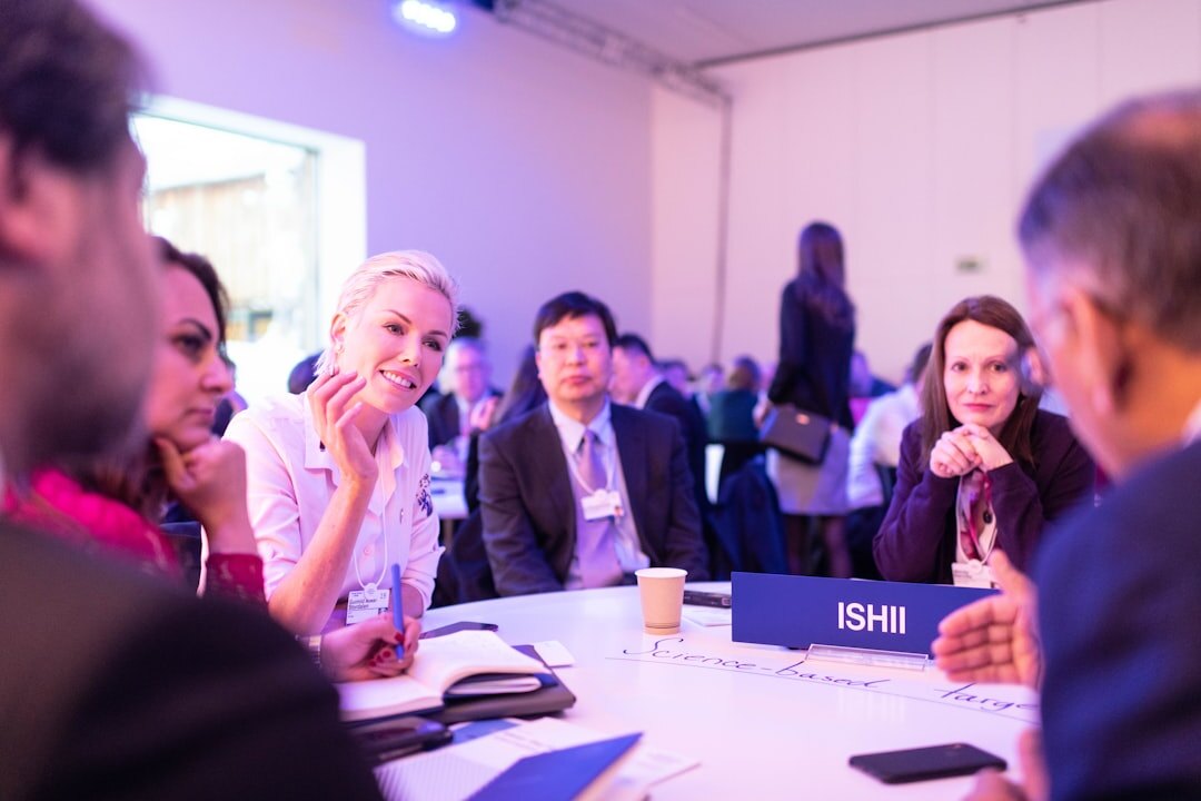 person networking at event