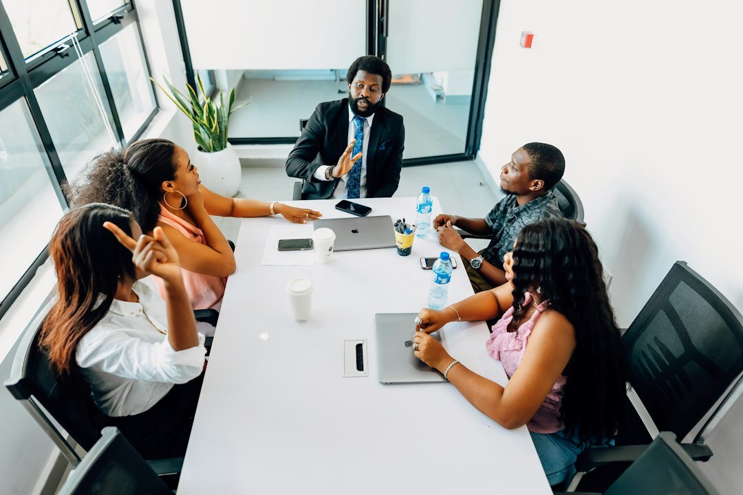 woman leading team meeting