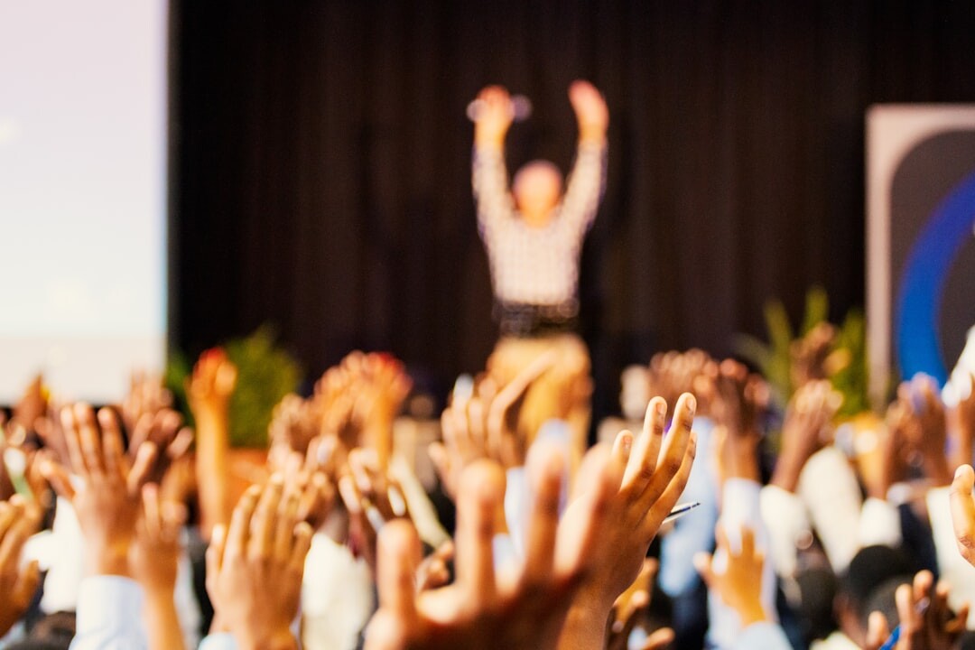 person giving presentation